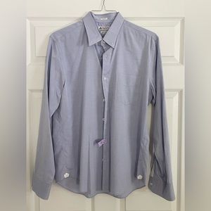 J. Crew Thomas Mason cotton long sleeve light blue shirt, Italy Large